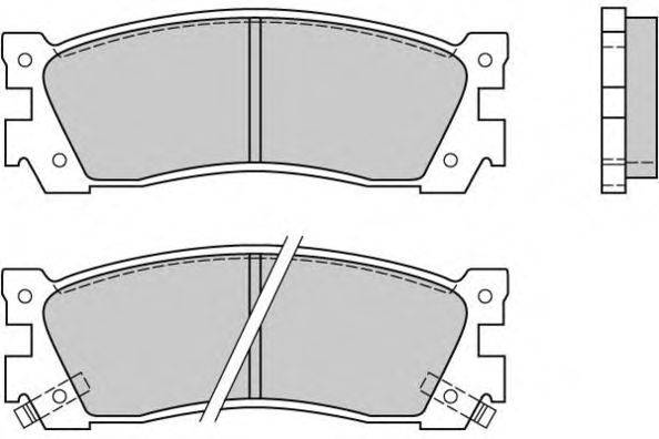 Комплект тормозных колодок, дисковый тормоз E.T.F. 21319