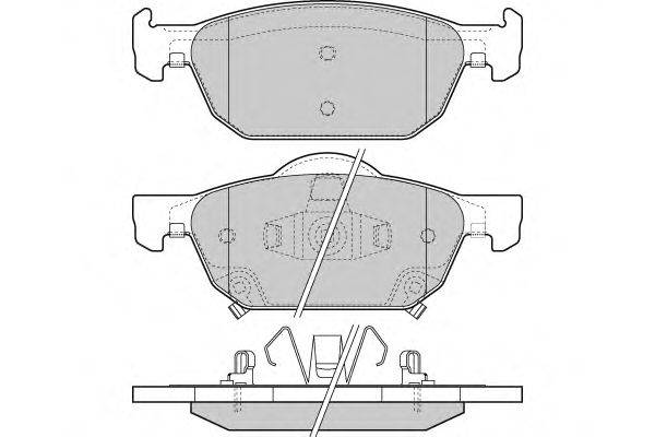 Комплект тормозных колодок, дисковый тормоз E.T.F. 12-1369