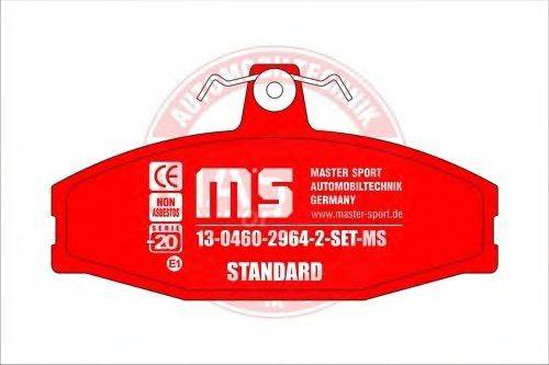 Комплект тормозных колодок, дисковый тормоз MASTER-SPORT 13-0460-2964-2-SET-MS
