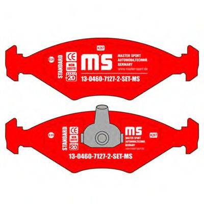Комплект тормозных колодок, дисковый тормоз MASTER-SPORT 13-0460-7127-2-SET-MS