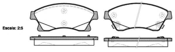 Комплект тормозных колодок, дисковый тормоз WOKING P1531312