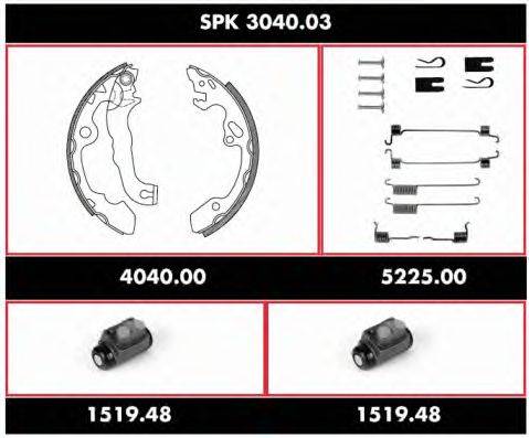 Комплект тормозов, барабанный тормозной механизм WOKING SPK 3040.03