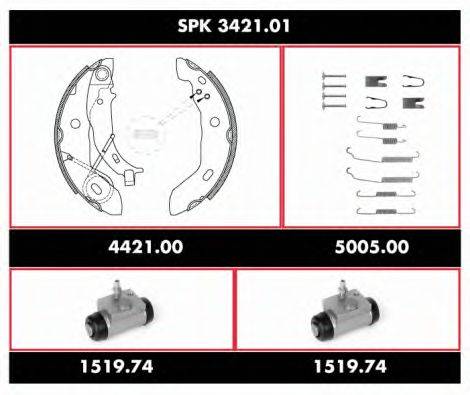 Комплект тормозов, барабанный тормозной механизм WOKING SPK342101