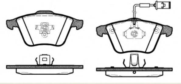 Комплект тормозных колодок, дисковый тормоз WOKING P8643.52
