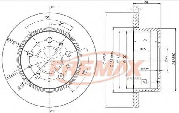 Тормозной диск FREMAX BD5623