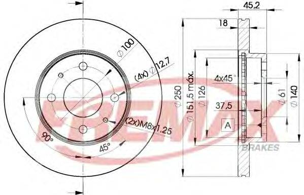 Тормозной диск KAWE 37830