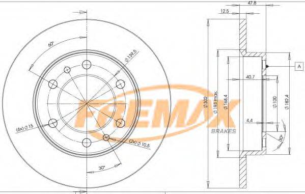 Тормозной диск FREMAX BD-5070