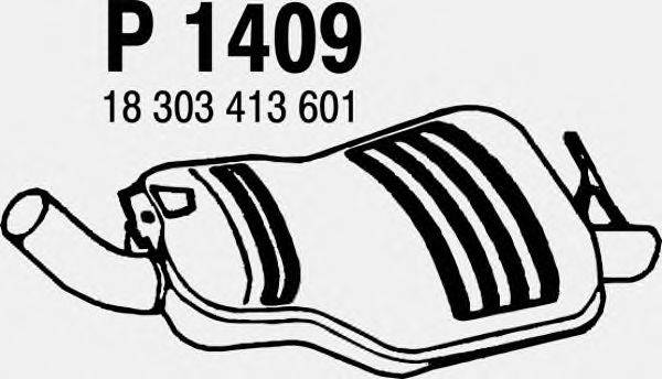 Глушитель выхлопных газов конечный FENNO 1409