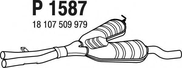 Средний глушитель выхлопных газов FENNO 1587