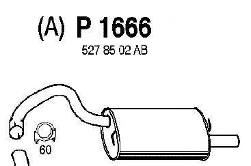 Глушитель выхлопных газов конечный FENNO P1666