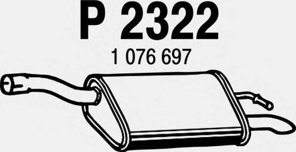 Глушитель выхлопных газов конечный FENNO P2322
