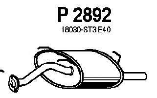 Глушитель выхлопных газов конечный FENNO P2892