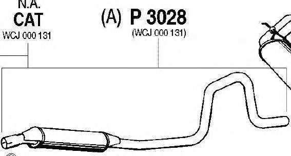 Средний глушитель выхлопных газов FENNO 3028