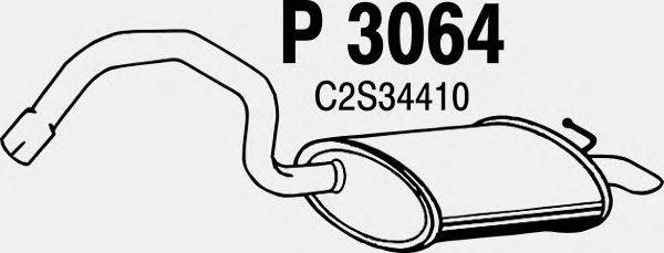 Глушитель выхлопных газов конечный FENNO P3064