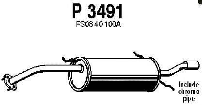 Глушитель выхлопных газов конечный MTS 69190