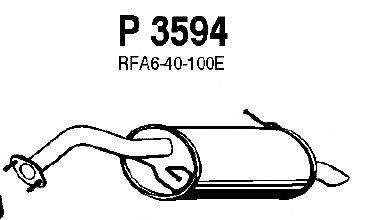 Глушитель выхлопных газов конечный FENNO P3594