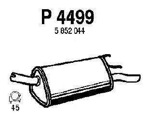 Глушитель выхлопных газов конечный FENNO P4499