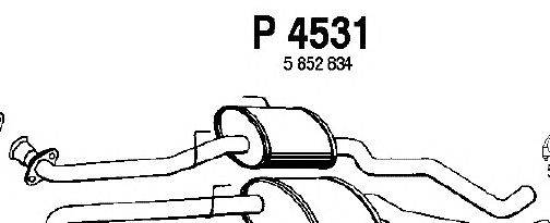Средний глушитель выхлопных газов FENNO P4531
