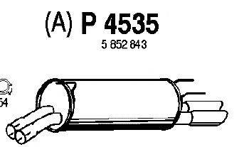 Глушитель выхлопных газов конечный FENNO P4535