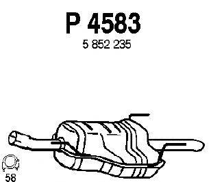 Глушитель выхлопных газов конечный FENNO P4583