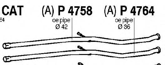 Труба выхлопного газа FENNO P4764