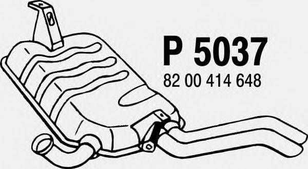 Глушитель выхлопных газов конечный FENNO P5037