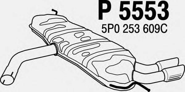 Глушитель выхлопных газов конечный FENNO P5553