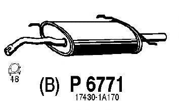 Глушитель выхлопных газов конечный FENNO P6771