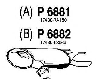 Глушитель выхлопных газов конечный FENNO P6881