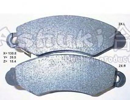 Комплект тормозных колодок, дисковый тормоз ASHUKI S011-15