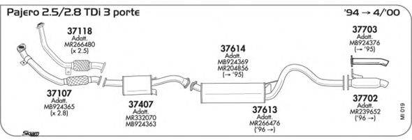 Система выпуска ОГ SIGAM MI019