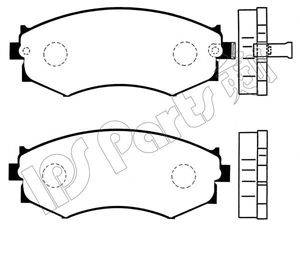 Комплект тормозных колодок, дисковый тормоз IPS Parts IBD1142