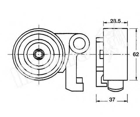 Устройство для натяжения ремня, ремень ГРМ IPS Parts ITB6233