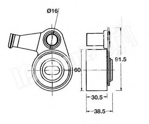 Устройство для натяжения ремня, ремень ГРМ IPS Parts ITB-6238