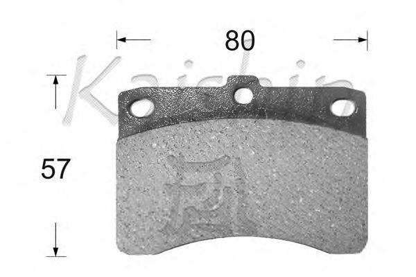 Комплект тормозных колодок, дисковый тормоз KAISHIN D0004