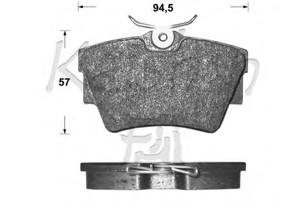 Комплект тормозных колодок, дисковый тормоз KAISHIN D10092