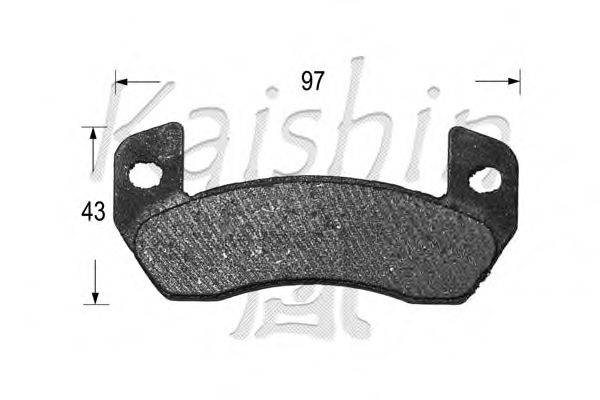 Комплект тормозных колодок, дисковый тормоз KAISHIN D10094