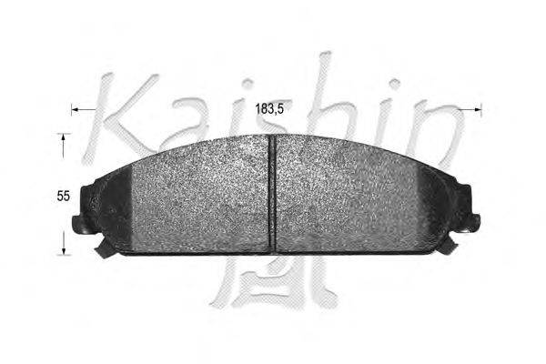 Комплект тормозных колодок, дисковый тормоз KAISHIN D10127