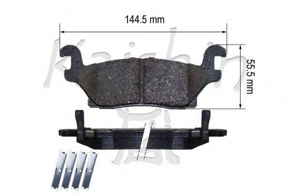 Комплект тормозных колодок, дисковый тормоз KAISHIN D10153