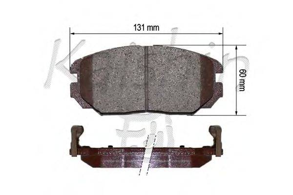 Комплект тормозных колодок, дисковый тормоз KAISHIN D11183