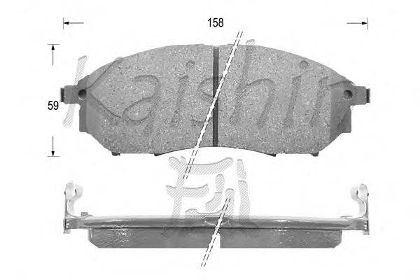 Комплект тормозных колодок, дисковый тормоз KAISHIN D1231