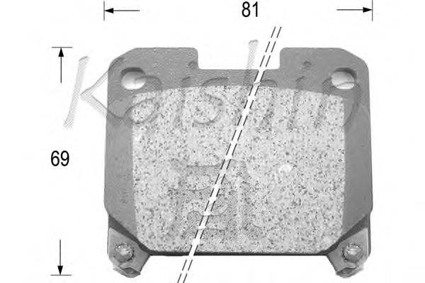 Комплект тормозных колодок, дисковый тормоз KAISHIN D2146