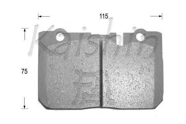Комплект тормозных колодок, дисковый тормоз KAISHIN D2154