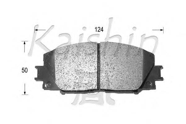 Комплект тормозных колодок, дисковый тормоз KAISHIN D2252
