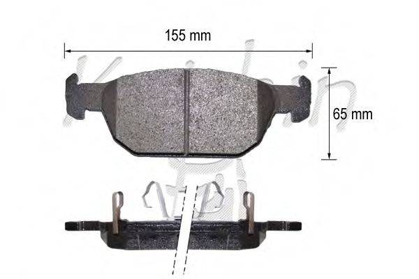 Комплект тормозных колодок, дисковый тормоз KAISHIN D5165