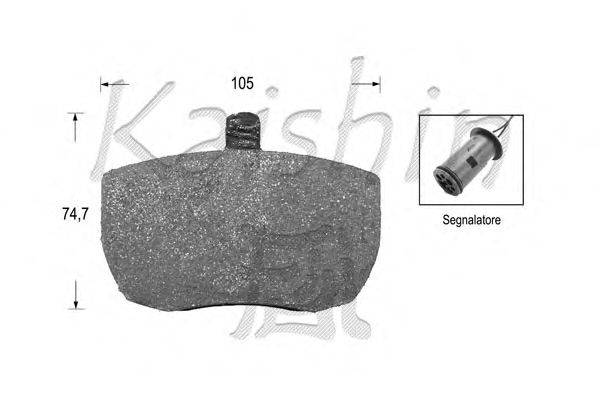 Комплект тормозных колодок, дисковый тормоз KAISHIN D5303