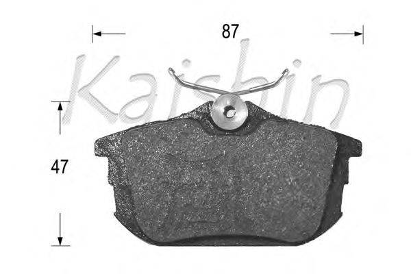 Комплект тормозных колодок, дисковый тормоз KAISHIN D6120