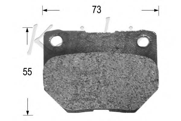 Комплект тормозных колодок, дисковый тормоз KAISHIN D7053