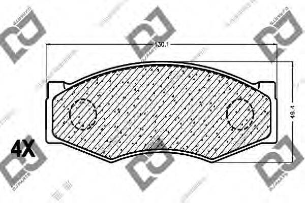 Комплект тормозных колодок, дисковый тормоз DJ PARTS BP1029