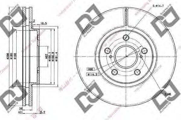 Тормозной диск DJ PARTS BD1023